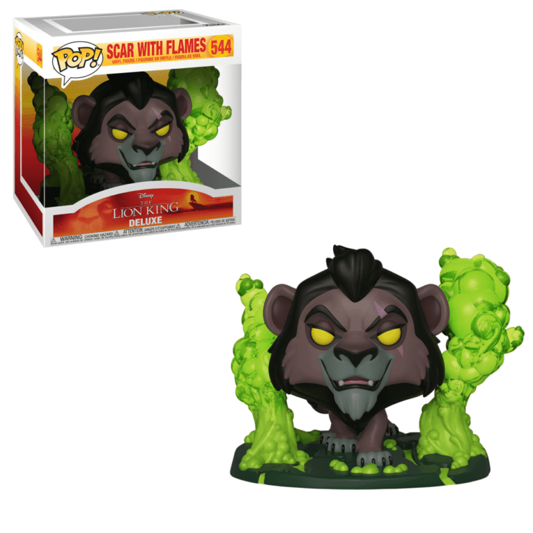 funko pop scar with flames the lion king el rey leon