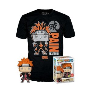 Funko Pop! & Camiseta: Naruto Shippuden - Pain (Talla L) - Edición Exclusiva para Fans